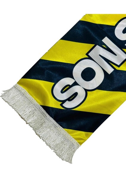 Orijinal Lisanslı Son Sözümüz Fenerbahçe Şal Atkı Seramik Kupa Set Kanarya Baskılı Ahşap Kutulu