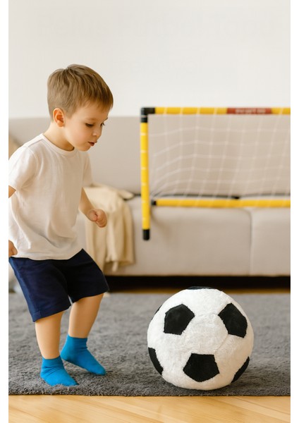 Çocuklar Için Dolgulu Siyah Beyaz Futbol Topu Peluş Yastık fırsatları