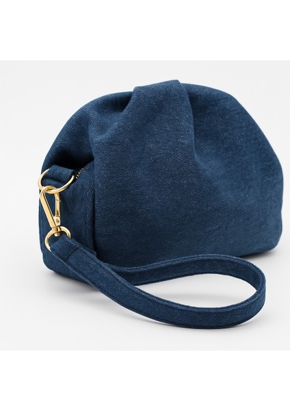 Açık Mavi Denim Kadın Debriyaj Çanta-Günlük&şık Kot Çanta|kumsal Allure