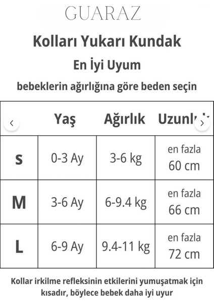 %100 Organik Pamuk Yumuşacık Dokulu Bebek Kundak - Eldiven Manşetli Fermuarlı Uyku Tulumu