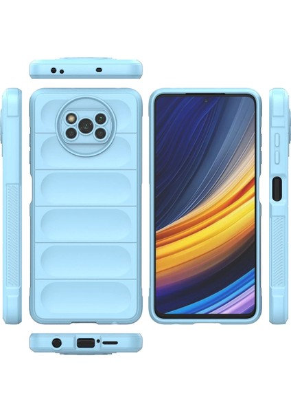 Xiaomi Pocophone X3 Kılıf Optimum Silikon - Sky Blue Arbkd modelleri