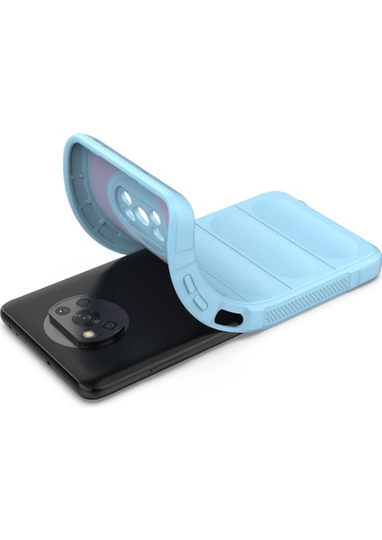 Xiaomi Pocophone X3 Kılıf Optimum Silikon - Sky Blue Arbkd fırsatları