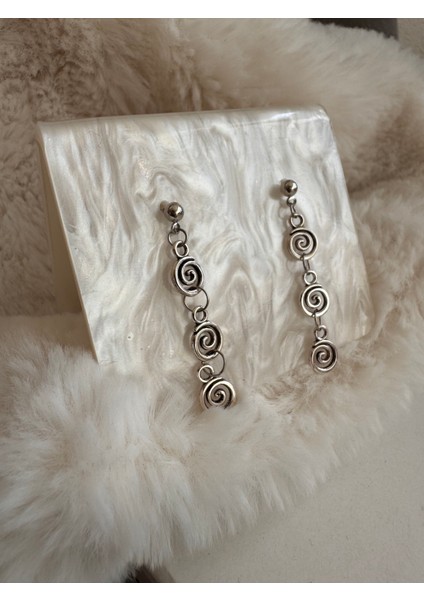 Spiral Rodyum Kaplama Küpe fiyatları