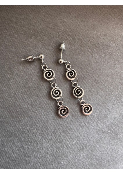 Spiral Rodyum Kaplama Küpe modelleri