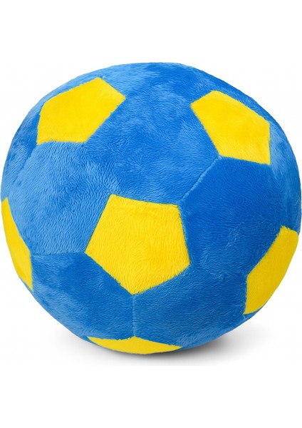 Çocuklar Için Dolgulu Sarı Lacivert Futbol Topu Peluş Yastık