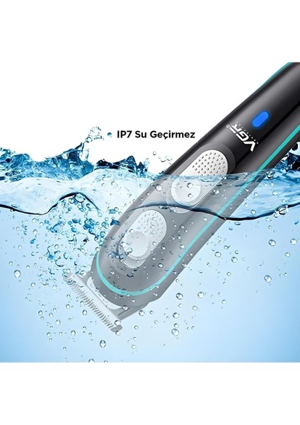 Su Geçirmez Şarjlı Profesyonel Tıraş Makinesi Siyah fırsatları