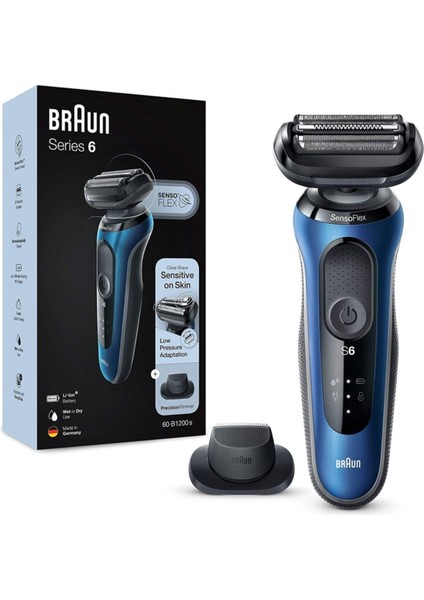 Mavi Tıraş Makinesi Series 6 60-B1200S