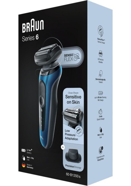 Mavi Tıraş Makinesi Series 6 60-B1200S fırsatları