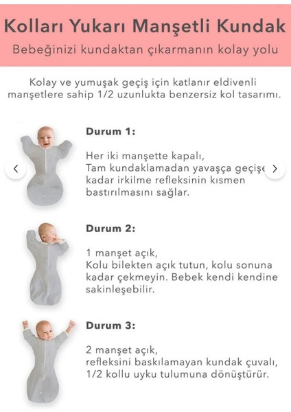 %100 Organik Pamuk Yumuşacık Dokulu Bebek Kundak - Eldiven Manşetli Fermuarlı Uyku Tulumu fırsatları