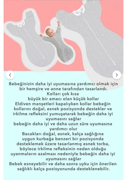 %100 Organik Pamuk Yumuşacık Dokulu Bebek Kundak - Eldiven Manşetli Fermuarlı Uyku Tulumu