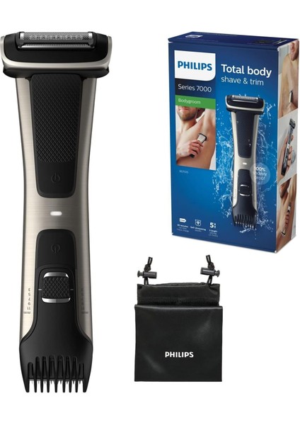 Kahverengi Bodygroom Series 7000 Entegre Tıraş ve Sakal Bakım Seti