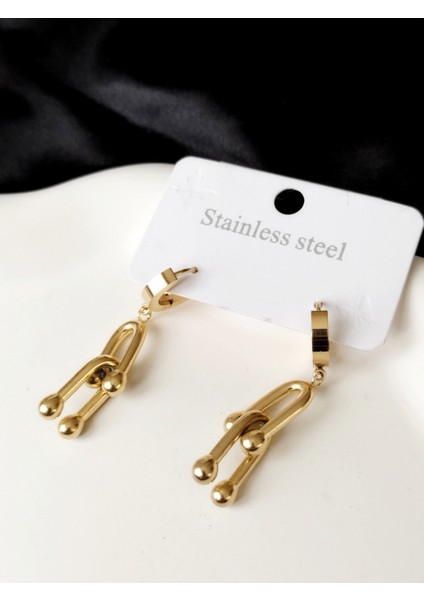 Ladybirdbujiteri Sallantılı Tifany Çelik Küpe