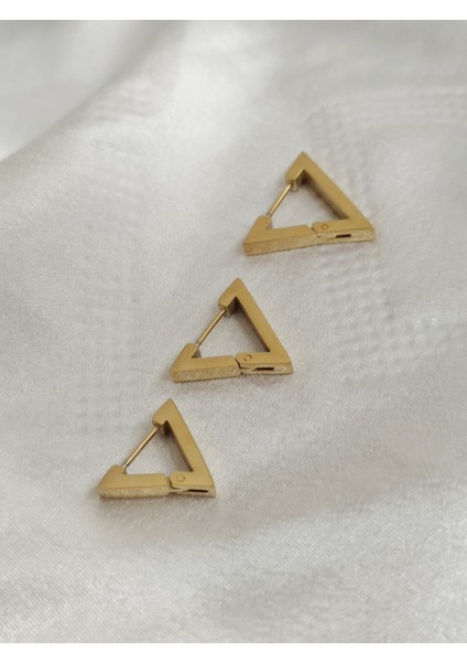 Ladybirdbujiteri 3'lü Üçgen Model Çelik Küpe Seti fiyatları