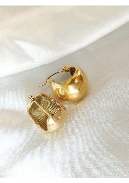 Ladybirdbujiteri Orta Boy Bombeli Halka Çelik Küpe fiyatları