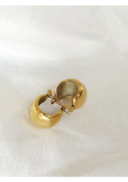 Ladybirdbujiteri Orta Boy Bombeli Halka Çelik Küpe indirimleri