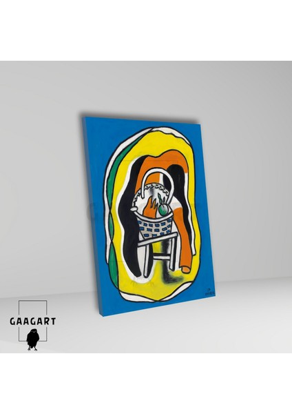 Tekli Dikey Kanvas Tablo Ünlü Eserler Fernand Leger Composition Au Panier fiyatları
