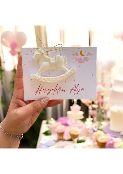 15 Adet Sallanan At Taş Tozu Magnet Kişiye Özel Hediyelik, Hoşgeldin Bebek,mevlüt,baby Shower,sünnet fiyatları