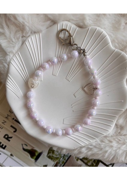 Fairycore Pembe Kalp Klipsli Çanta Charm Süsü Pembe Çanta Anahtarlık