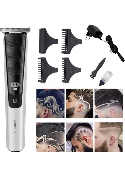 Gri T-Bıçaklı Ense Saç ve Sakal Çizim ve Sıfırlama Cihazı modelleri