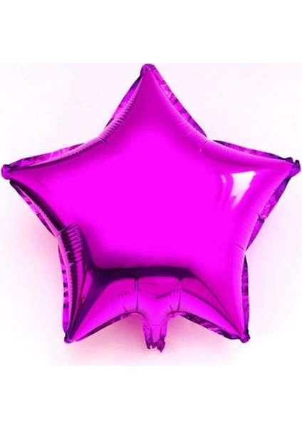 Mor Yıldız Şekilli Folyo Balon 40CM, Şık ve Dikkat Çekici Dekorasyon Için Ideal