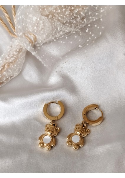 Ladybirdbujiteri Teddy Ayıcık Model Sallantılı Çelik Küpe fiyatları