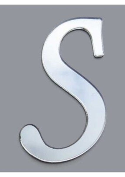 Gümüş Renkli Pleksi Harf 4 Cm, Şık ve Modern Dekoratif Aksesuar.