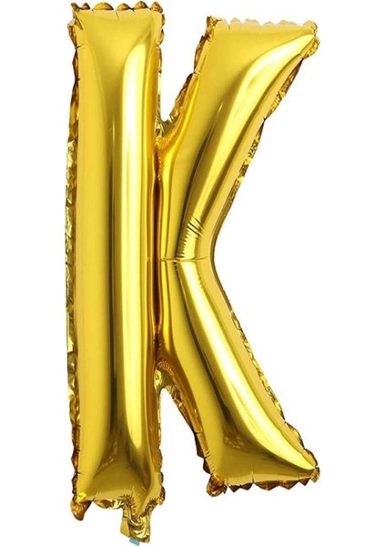 K Harfi Balon 16 Inç, Renkli ve Şık Doğum Günü Süslemesi