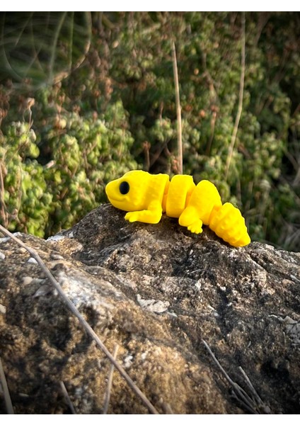 Oyuncak Leopar Kertenkelesi – Çölün Altın Deseni! 🌵🌞🦎🌟3d Hareketli Organik Model - Orta Boy