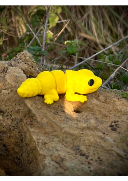 Oyuncak Leopar Kertenkelesi – Çölün Altın Deseni! 🌵🌞🦎🌟3d Hareketli Organik Model - Orta Boy
