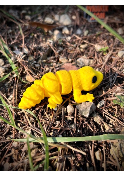 Oyuncak Leopar Kertenkelesi – Çölün Altın Deseni! 🌵🌞🦎🌟3d Hareketli Organik Model - Orta Boy