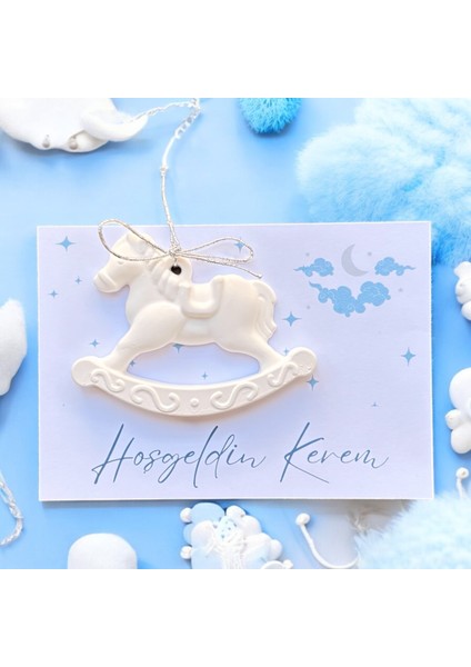 15 Adet Sallanan At Taş Tozu Kişiye Özel Hediyelik, Hoşgeldin Bebek,Mevlüt,Baby Shower,Sünnet modelleri