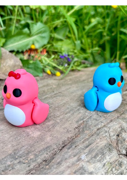 Kuş -"sevgili Kuşlar" Aşkın ve Sadakatin Simgesi🐦💙💕 3D Hareketli Organik Oyuncak - Model Orta Boy fırsatları