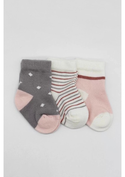 3'lü Penye Kız Soket Çorap BS10112 Gri fiyatları