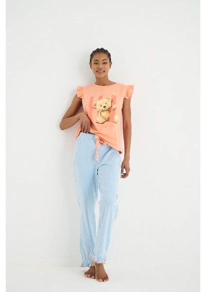 Amber Örme Kolsuz Tshirt-Pantolon Set