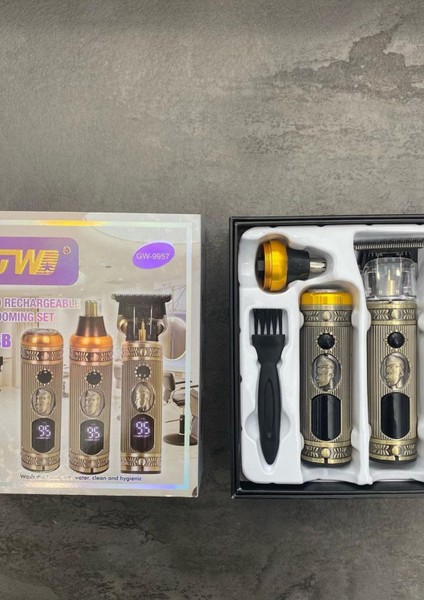 Dijital 3'lü Erkek Bakım Seti Sakal Burun Kılı Traş Makinesi 3 In 1 Pro Model fiyatları