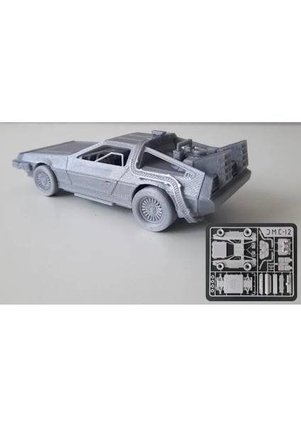 Geleceğe Dönüş Arabası-Delorean Dmc-12 (Back To The Future) - Kit Card-Araba Puzzle