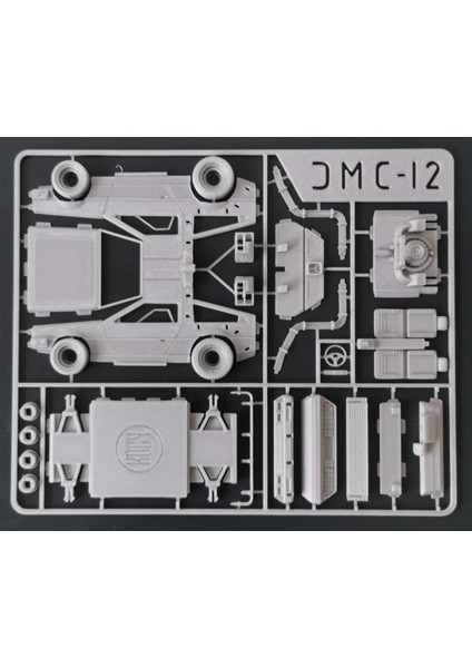 Geleceğe Dönüş Arabası-Delorean Dmc-12 (Back To The Future) - Kit Card-Araba Puzzle modelleri