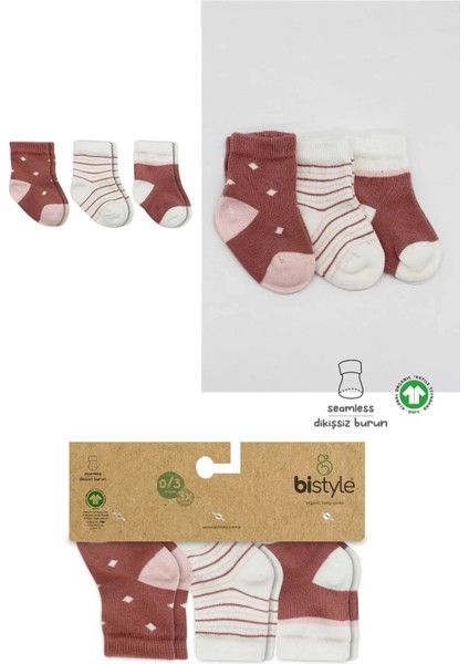3'lü Penye Kız Soket Çorap BS10112 Pudra indirimleri