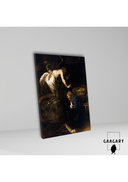 Tekli Dikey Kanvas Tablo Ünlü Eserler Caravaggio The Annunciation fiyatları
