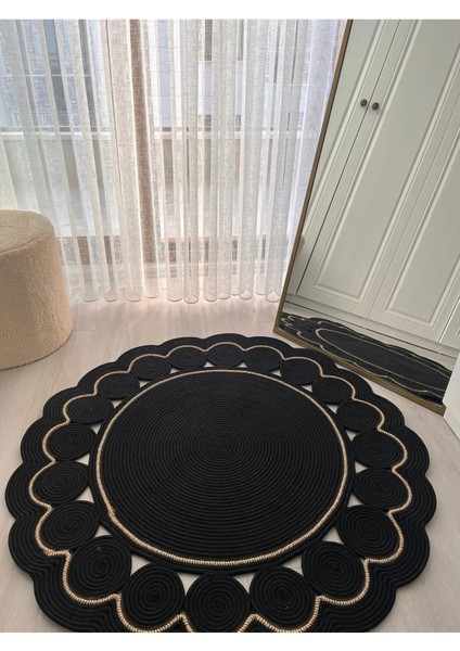 Jüt Hasır Halı Kilim Paspas Papatya Modeli