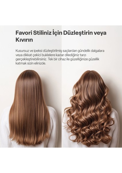 LED Ekranlı 2'li Saç Düzleştirici, Siyah, Garantili, Kullanışlı ve Şık Tasarım fırsatları