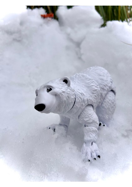 Kutup Ayısı – Buzulların Beyaz Muhafızı!🐻‍❄️❄️3d Hareketli Organik Oyuncak - Büyük Boy Vıp Versiyon
