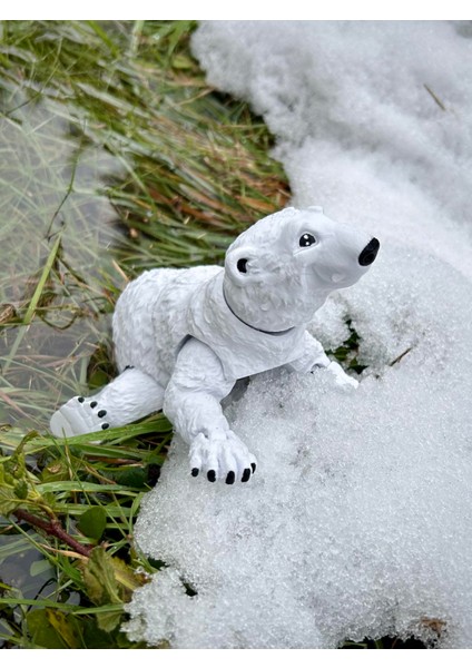 Kutup Ayısı – Buzulların Beyaz Muhafızı!🐻‍❄️❄️3d Hareketli Organik Oyuncak - Büyük Boy Vıp Versiyon