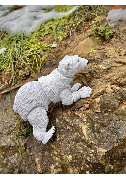 Kutup Ayısı – Buzulların Beyaz Muhafızı!🐻‍❄️❄️3d Hareketli Organik Oyuncak - Büyük Boy Vıp Versiyon