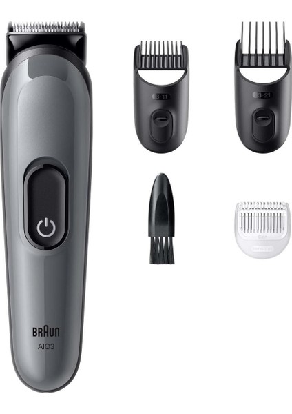 Çok Fonksiyonlu 4'ü 1 Arada Tıraş Kiti Keskin Bıçak 14 Uzunluk Gri