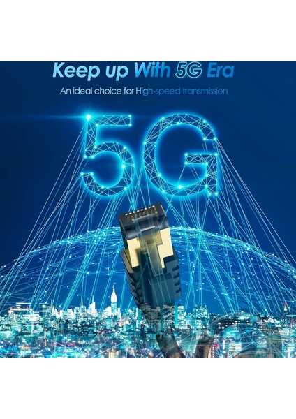 20 Metre RJ45 Kablo CAT7U/FTP Altın Kaplama Korumalı 10GB/SN 600 Mhz Zırhlı Utp Ağ Lan Ethernet Kablosu 20MT Xbox Ps 2/3/4/5 RJ45 Patch Kablosu