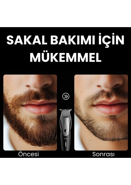 Siyah Hassas Kesim Şarjlı Saç ve Tıraş Makinesi ve Güçlü Kullanım indirimleri