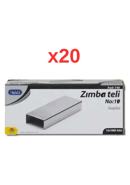 No:10 Zımba Teli 20LI Paket