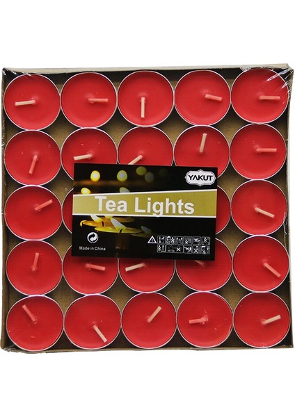 25 Parça Renkli Tea Light Mum (4767) - CHT9332-1323 fiyatları
