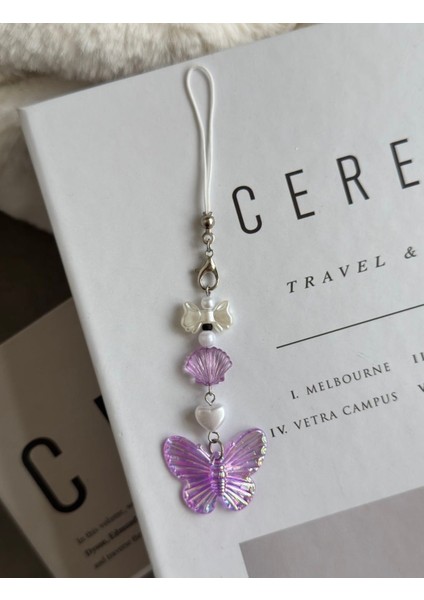 Mor Kelebek Telefon Charm Telefon Ipi